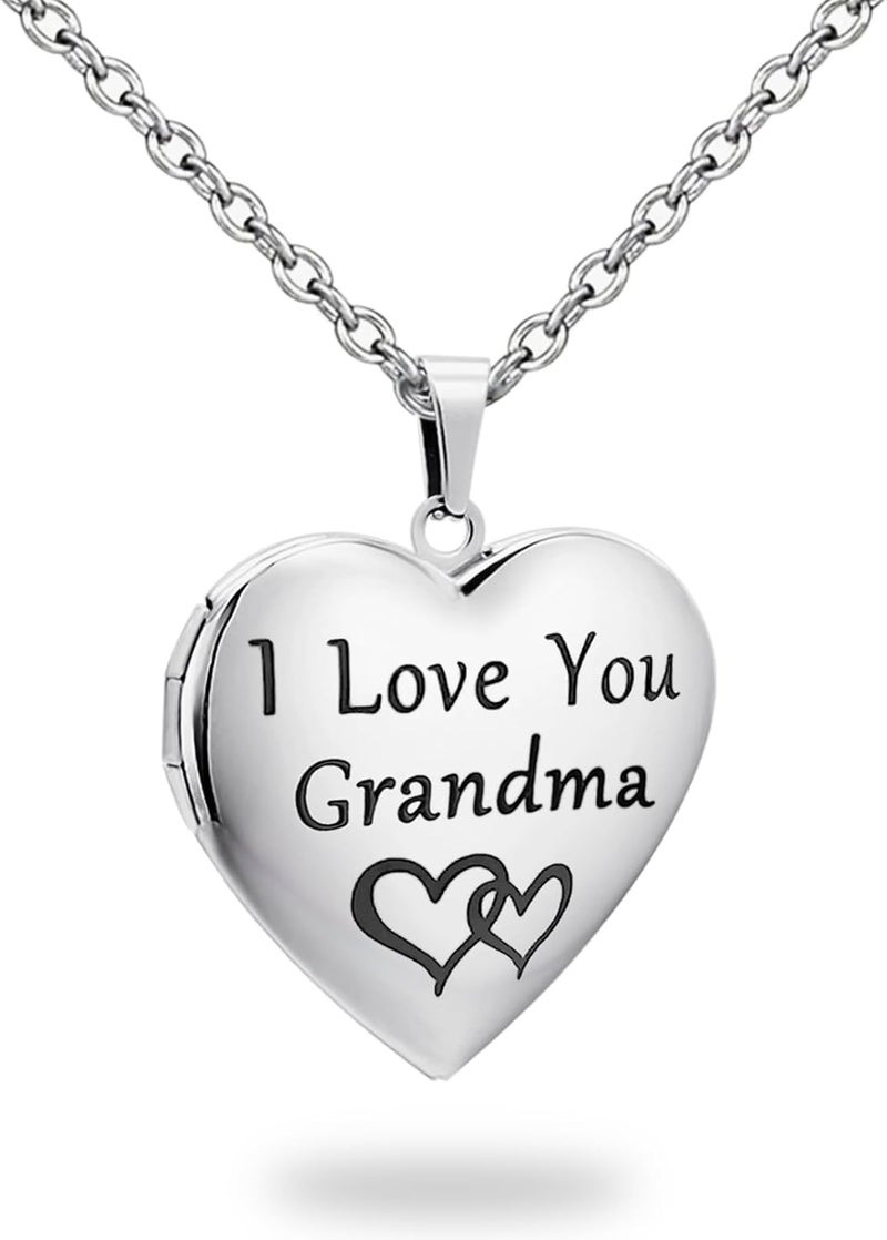 PHOCKSIN Locket Necklace for Women Black/Gold/Silver Locket Necklace Oval/Round/Heart Photo Necklace New Years Gifts for Girls - Image 1